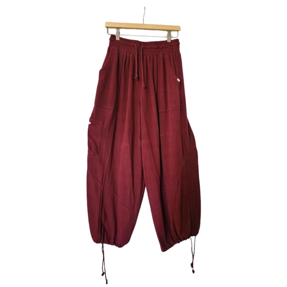 Urban Outfitters Pants - Out From Under Wide Leg Burgundy Cargo Sweat Pants Small